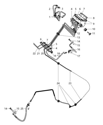 Tube Brake Secondary Diagram for 55398932AE