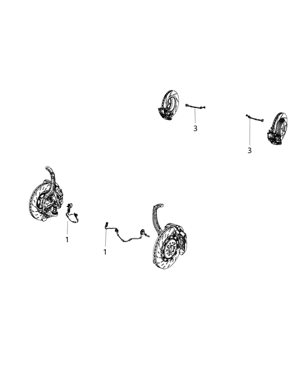 2016 Dodge Charger Sensor Anti-Lock Brakes Rear, Driver Side Diagram for 4779645AC