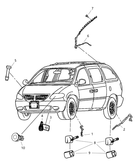 2005 Dodge Grand Caravan Sensor Pinch Diagram for 4894032AD