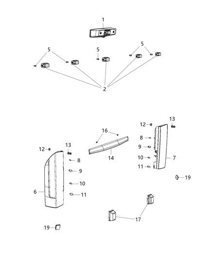 Lamp Cab Diagram for 68169776AA