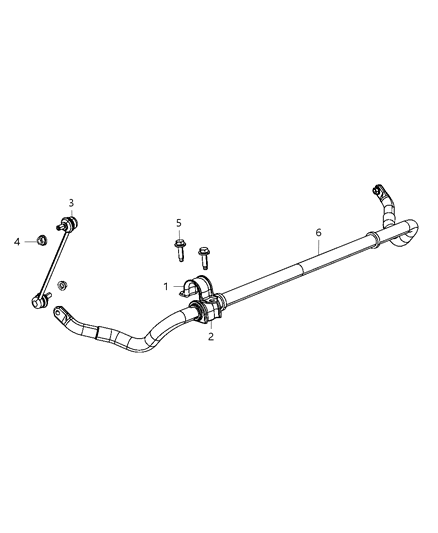2002 Chrysler Town & Country Bushing Stabilizer Bar Diagram for 4721085AE