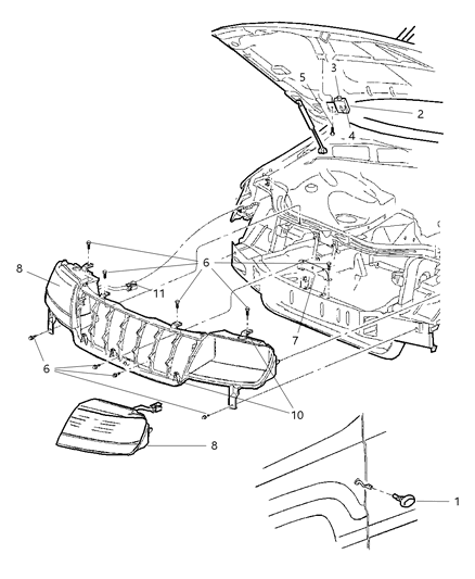 2020 Jeep Grand Cherokee Bulb Headlamp Diagram for 154846AA