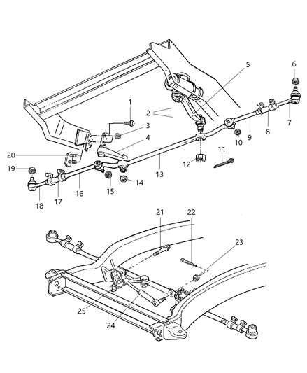 Tie Rod Assembly, Front Suspension Diagram for 52037583