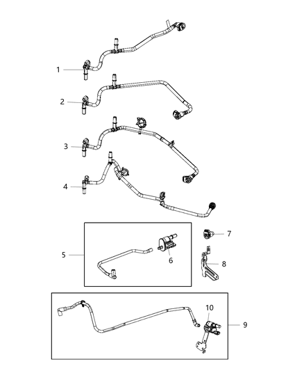 Hose Purge Diagram for 68426845AA