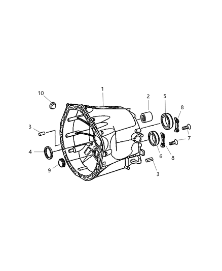 Extension Housing Seal Diagram for 5099840AA