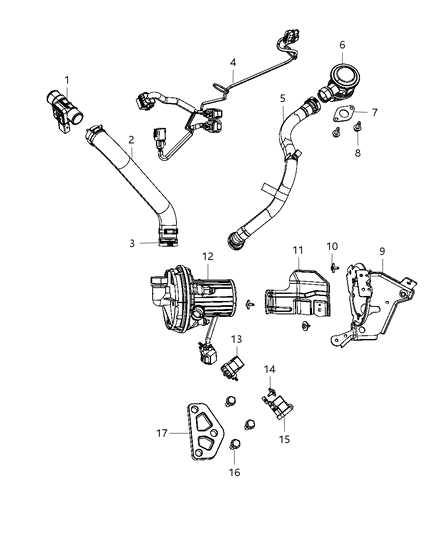 Gasket Injector, Air Cleaner Diagram for 4591971AA