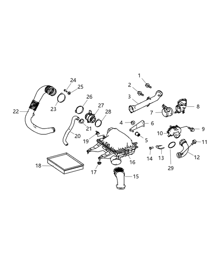 Clamp Hose Diagram for 6104788AA