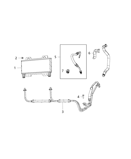 Line Power Steering Return Diagram for 5290267AC