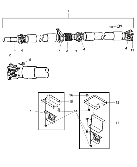 1989 Chrysler Fifth Avenue Snap Ring Universal Joint Diagram for 5127828AA