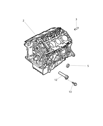2003 Dodge Intrepid Gasket Package Engine Lower Diagram for 5066698AA