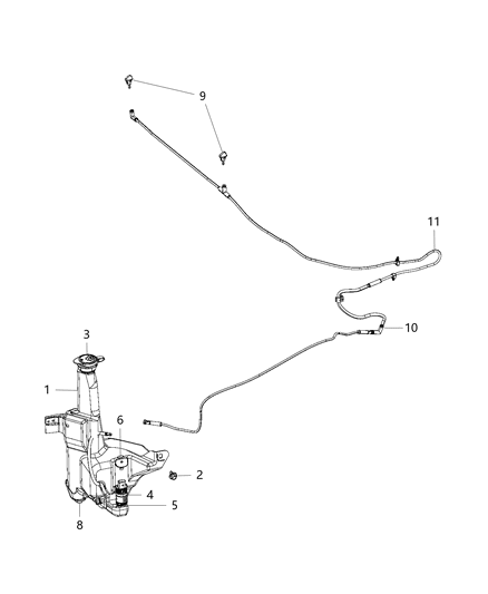 2006 Jeep Liberty Pump Washer, Windshield Diagram for 68145028AB