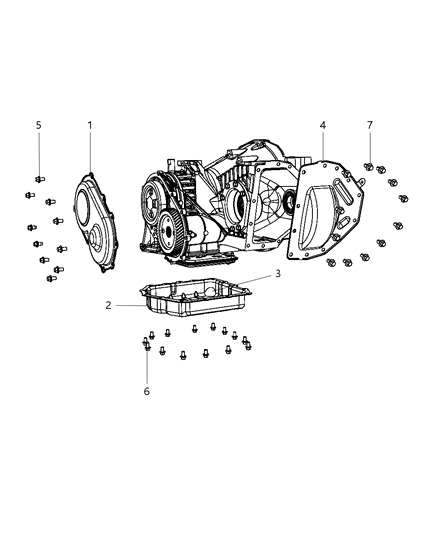 2006 Chrysler Town & Country Pan Transaxle Differential Oil Diagram for 5078525AB