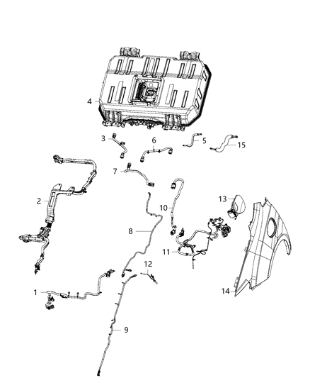 1991 Jeep Comanche Wiring HV Obc To Dc/Dc Diagram for 68233563AB