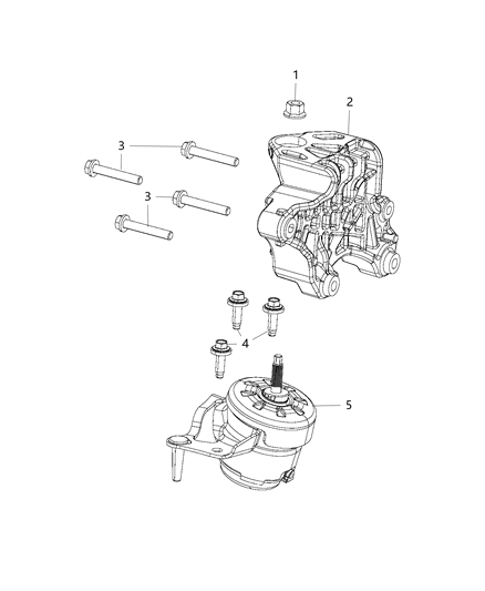 1984 Dodge Ramcharger Isolator Engine Mount Right Side, Passenger Side Diagram for 68271526AC