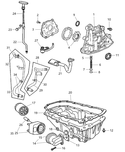 2020 Dodge Durango Adapter Oil Filter Diagram for 4777998AC