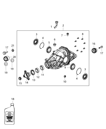 Mount Differential Diagram for 68019885AA