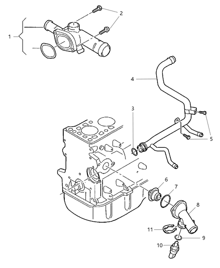 2010 Dodge Caliber O Ring Diagram for 5136943AA