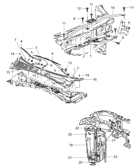 Blade Front Wiper Diagram for WBF00026AA