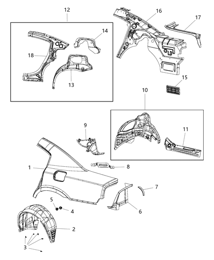 Bracket Speaker Diagram for 68146920AC