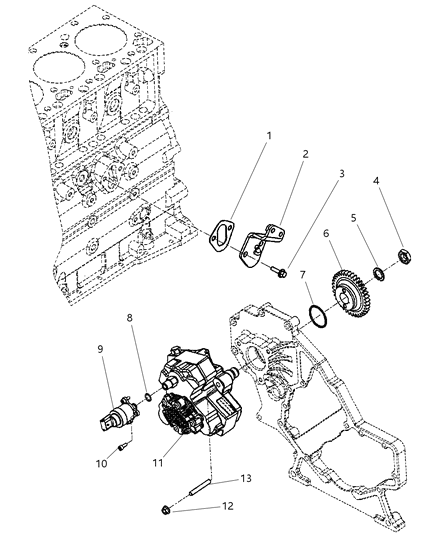 1989 Chrysler Fifth Avenue Pump Fuel Injection Diagram for R5191780AA