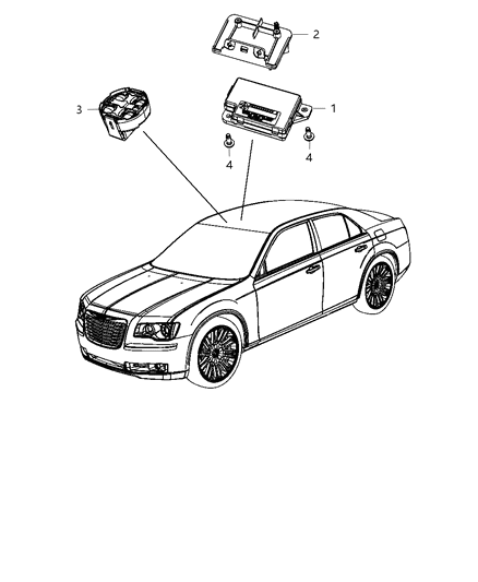 2000 Dodge Ram 2500 Module Compass Diagram for 4671918AJ