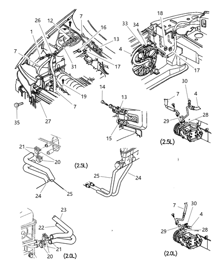 Condenser A/C Diagram for 2AMC4616AA