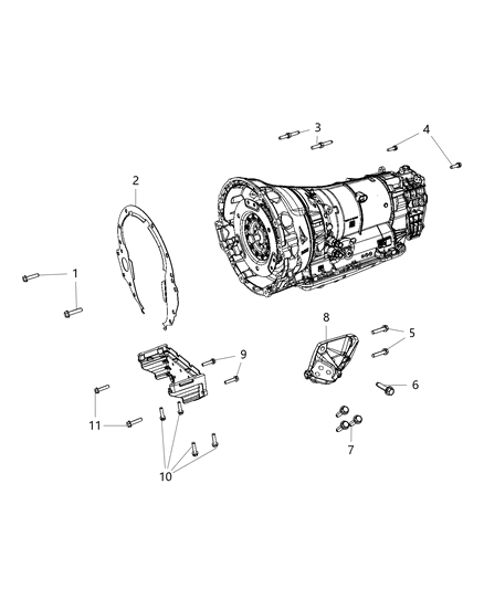 Cover Transmission Dust Diagram for 5038775AB