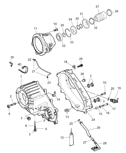 Boot Output Shaft None Diagram for 5072329AB