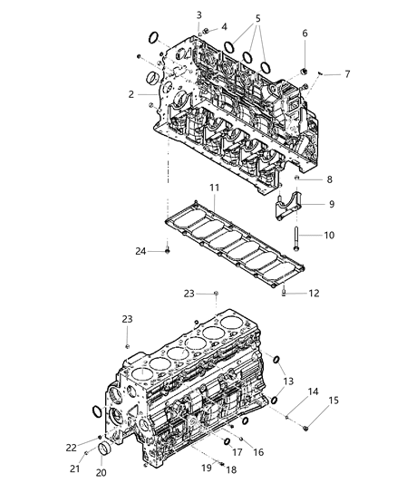 Engine Long Block See Note Diagram for R8003550AA