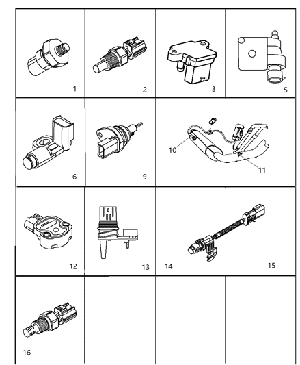 Sensor, Oxygen Catalytic Efficiency Monitor W/O Tlev Diagram for 4686622