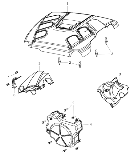 Cover Injector Harness Diagram for 4861811AA