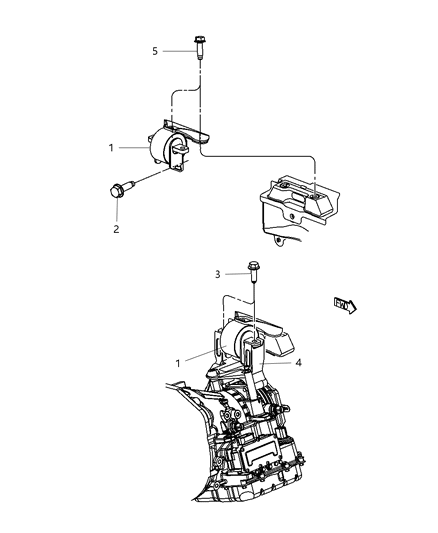 Isolator Transmission Mount Diagram for 4743906AC