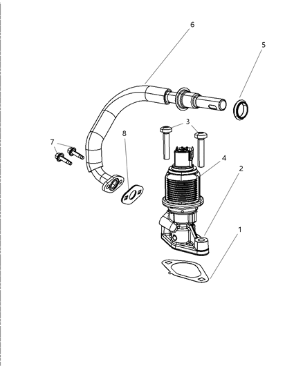 2000 Chrysler Concorde Valve Valve Assembly - EGR Diagram for 53032948AC
