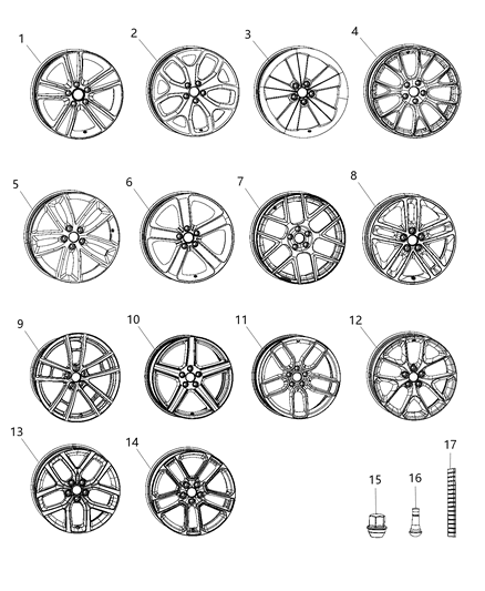 1985 Dodge B250 Wheel Aluminum Diagram for 6DD07NTSAB