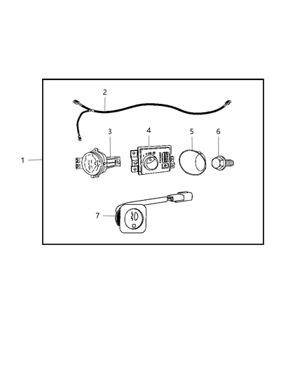 2009 Dodge Ram 2500 Lamp And Bracket Fog Lamp Diagram for 55077475AD