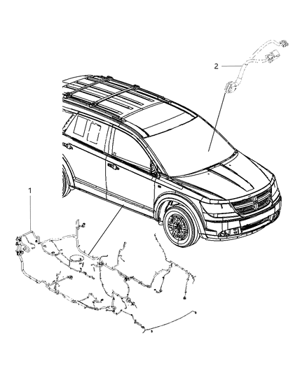 2013 Dodge Journey Wiring Console Diagram for 68069801AA