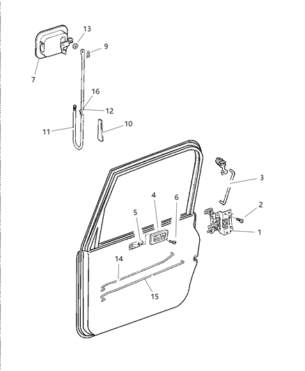 Handle Exterior Door, Front Outer Driver Side Diagram for 55176383
