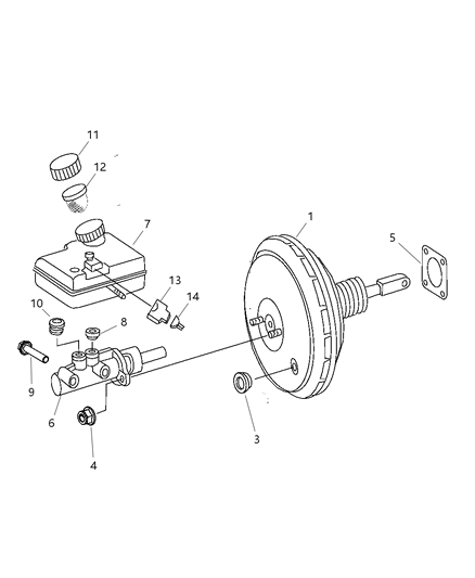 2017 Ram ProMaster 3500 Master Cylinder Brake Diagram for 68005054AA