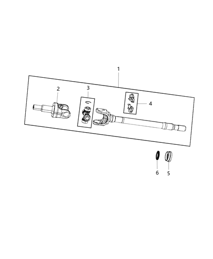 1994 Dodge Shadow Shaft Axle Diagram for 68400739AA