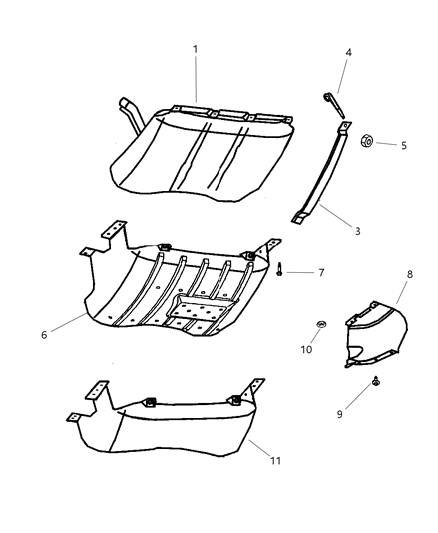 1990 Dodge Colt Strap Fuel Tank Diagram for 52080142AA