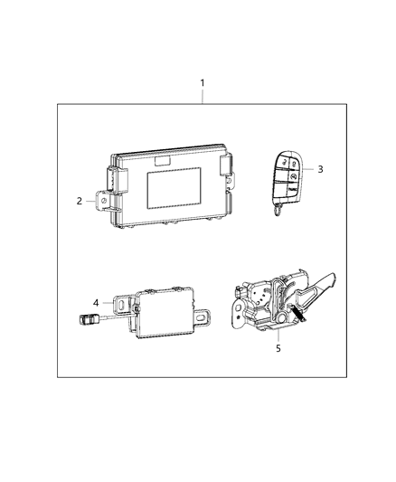 2003 Dodge Ram 2500 Transmitter Integrated Key Fob Diagram for 56046759AC