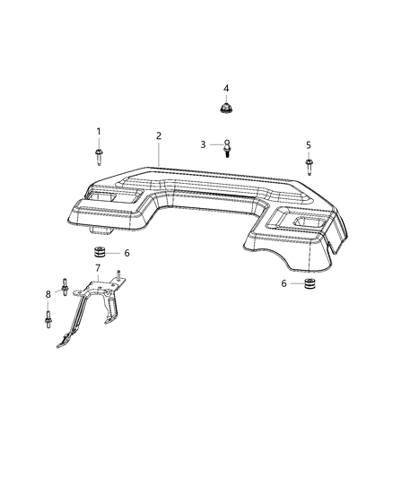 Cover Engine Diagram for 5281577AA