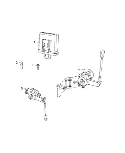 Module Headlamp Leveling Diagram for 68245406AB