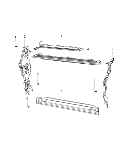 2012 Jeep Grand Cherokee Shield Side Radiator Cooling Diagram for 68244428AB