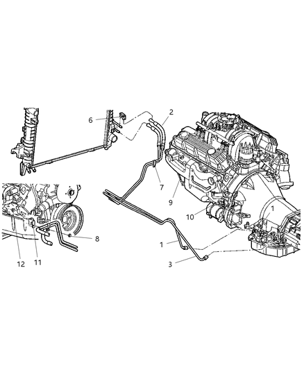 Valve Oil Cooler Pressure Diagram for 4810001AD