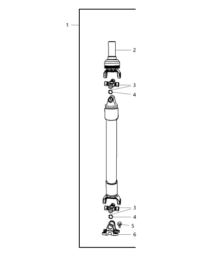 Shaft Drive Rear 1-Piece Diagram for 52123149AB