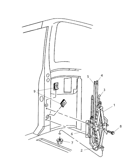 2022 Ram 3500 Bracket Jack Diagram for 52021376AA
