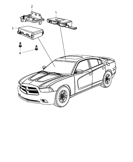 1995 Dodge B2500 Module Rain Sensor Diagram for 5026608AC