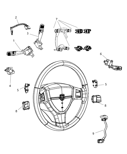 Switch Multifunction Diagram for 68041485AA