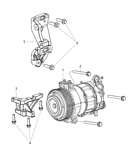 Compressor A/C Diagram for 68280720AA